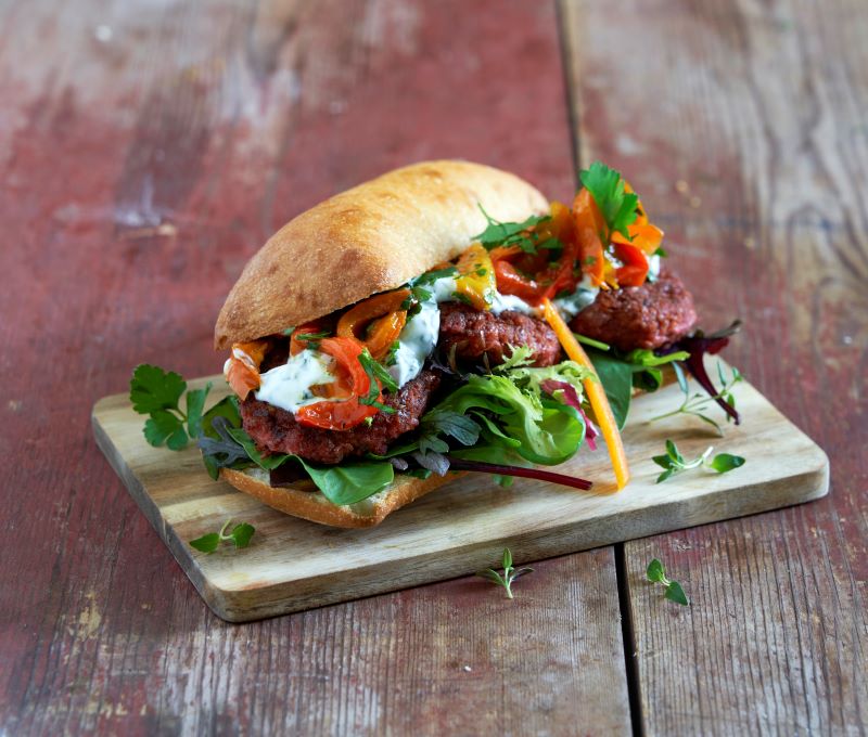 ciabatta rodbete falafel