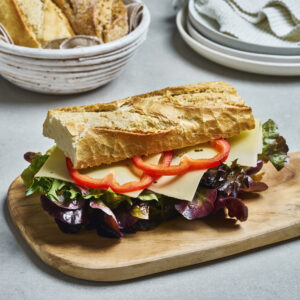 Stor baguette med ost